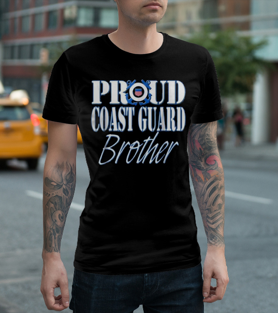 Proud Coast Guard Brother US Military Emblem T-Shirt