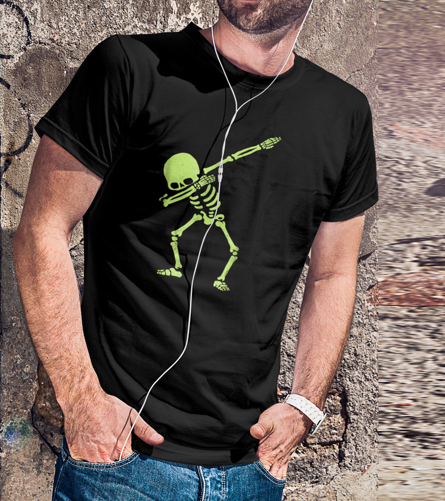 Dabbing Skeleton Dab Hip Hop Skull N Glow Skeleton Dance T-Shirt