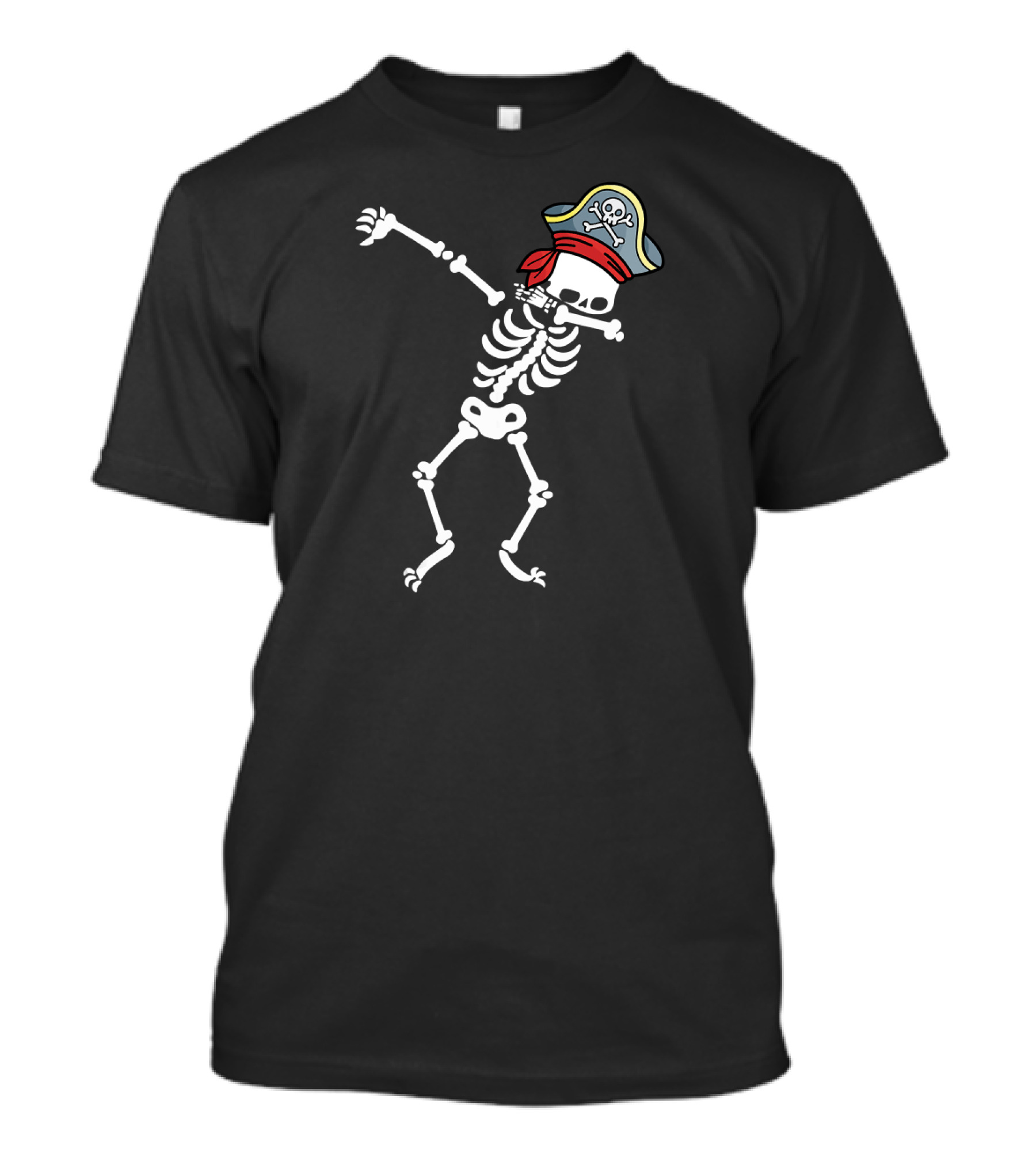 Dabbing Skeleton Pirate Hat Skull And Crossbones T-Shirt