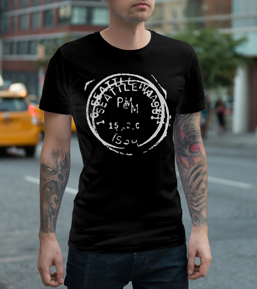 Seattle WA 98101 Circle Stamp PM 15 C T-Shirt