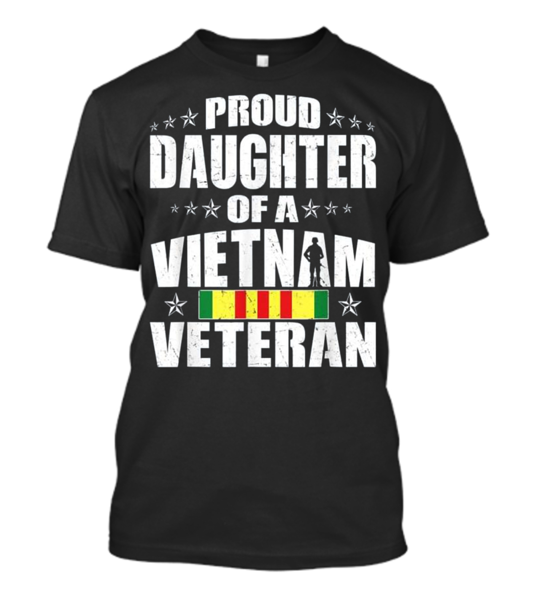 Proud Daughter Of A Vietnam Veteran Star Accents And Soldier T-Shirt