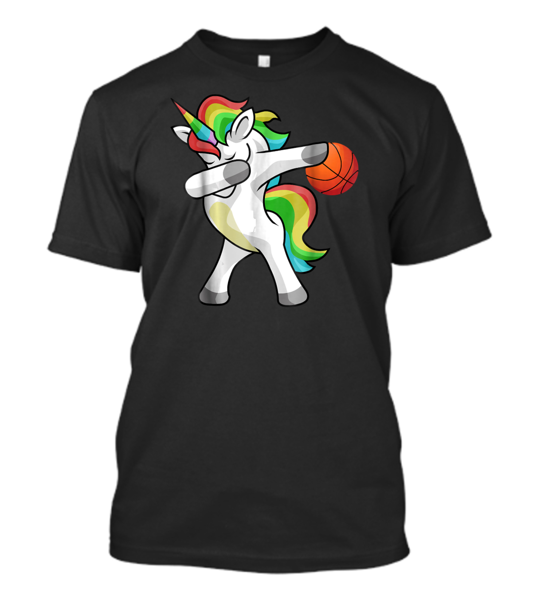 Unicorn Dabbing With Basketball Funny Dab T-Shirt
