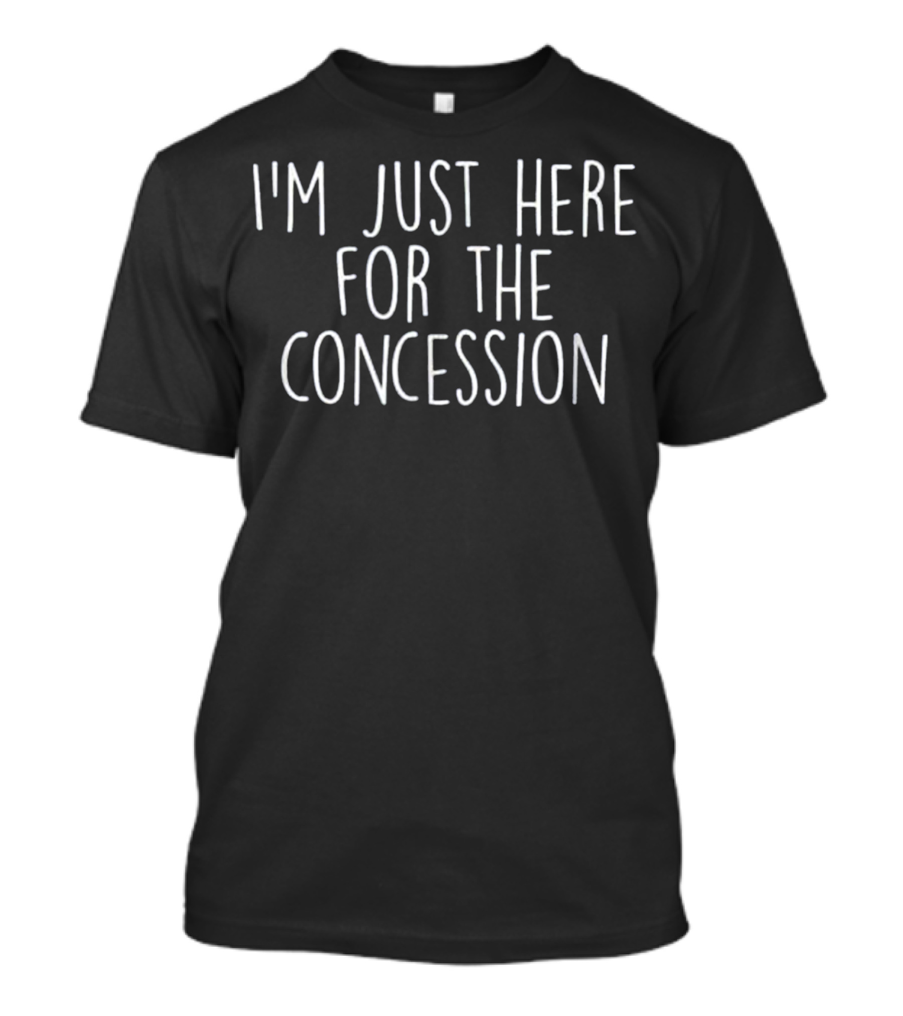 I'm Just Here For The Concession Funny Base Baseball Softball Food Joke T-Shirt