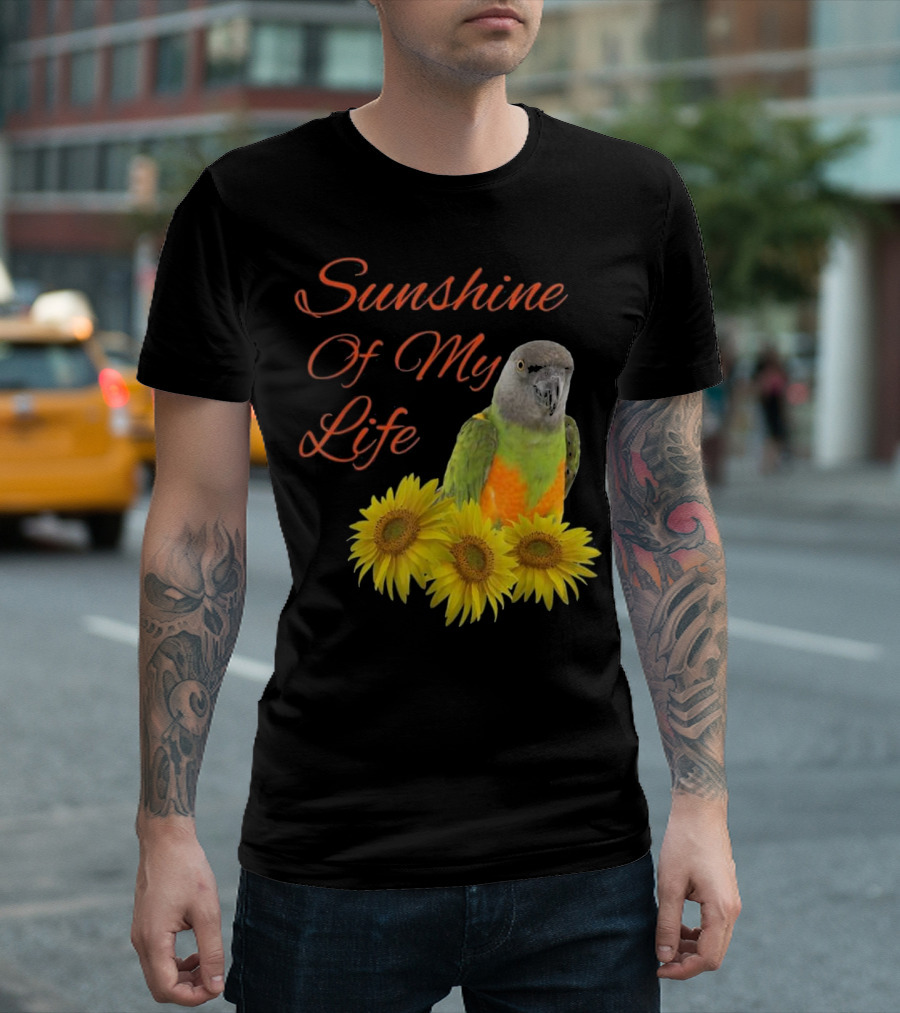 Sunshine of My Life Senegal Parrot Sunflower T-Shirt