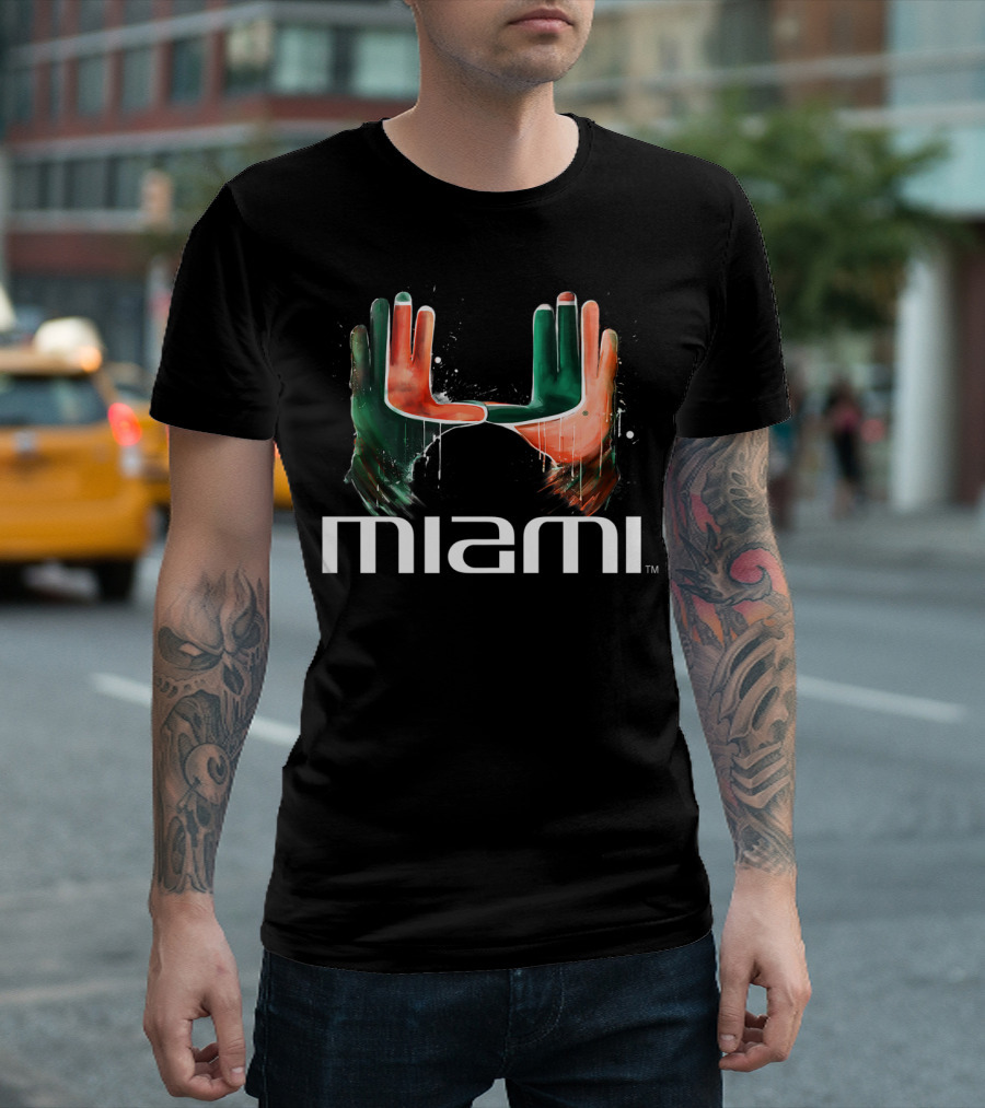 Miami Hurricanes U Hands Gesture T-Shirt