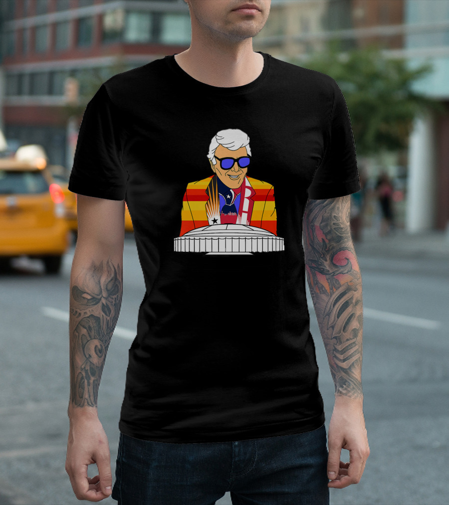 Houston Strong Soccer Football Basketball Ba Iconic Sports Legend with Stadium and Astrodome T-Shirt