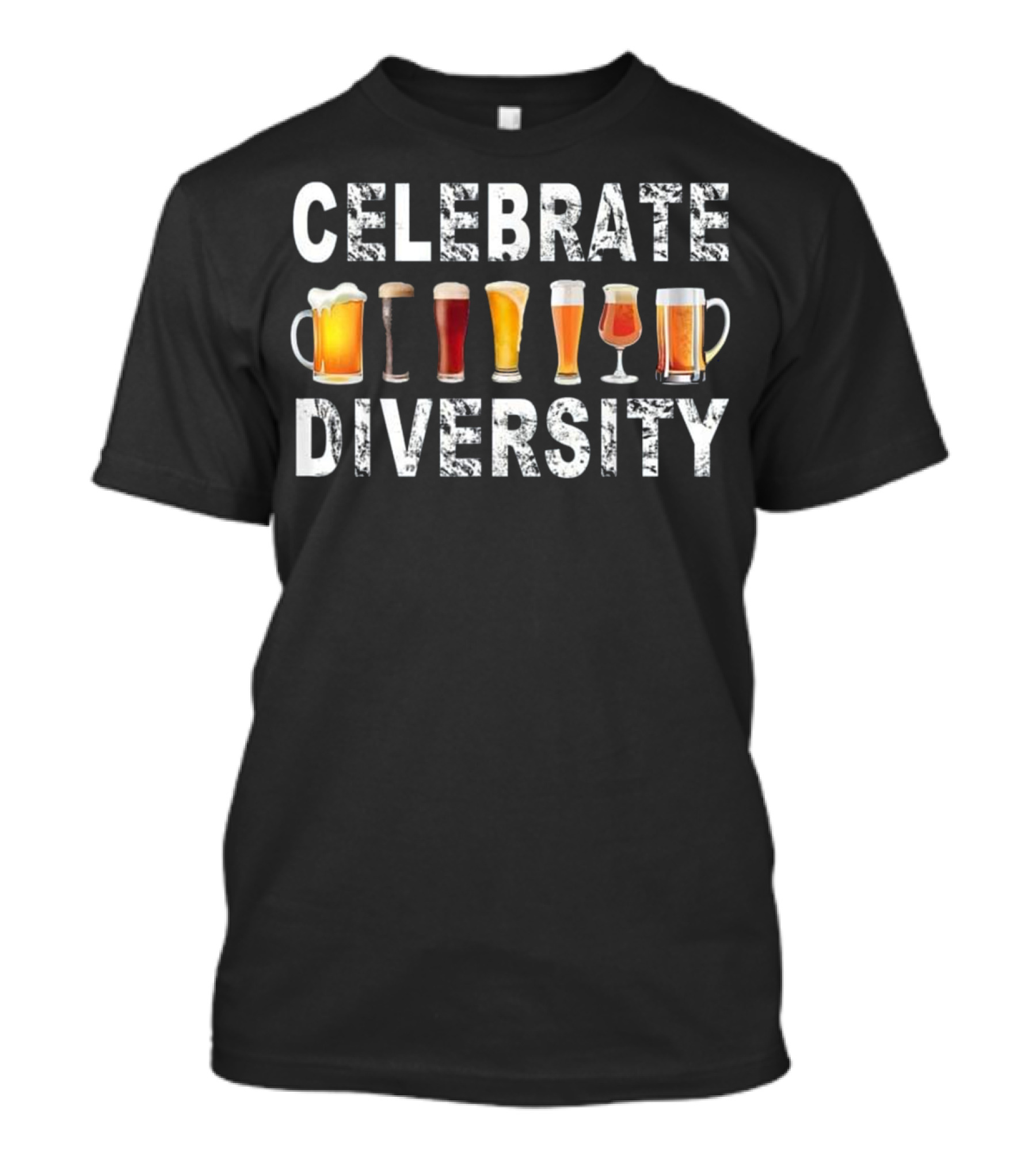 Celebrate Diversity Glasses Of Beer T-Shirt