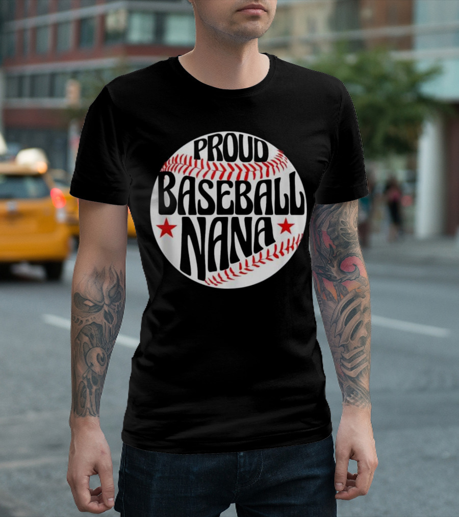 Proud Baseball Nana Grandson T-Shirt