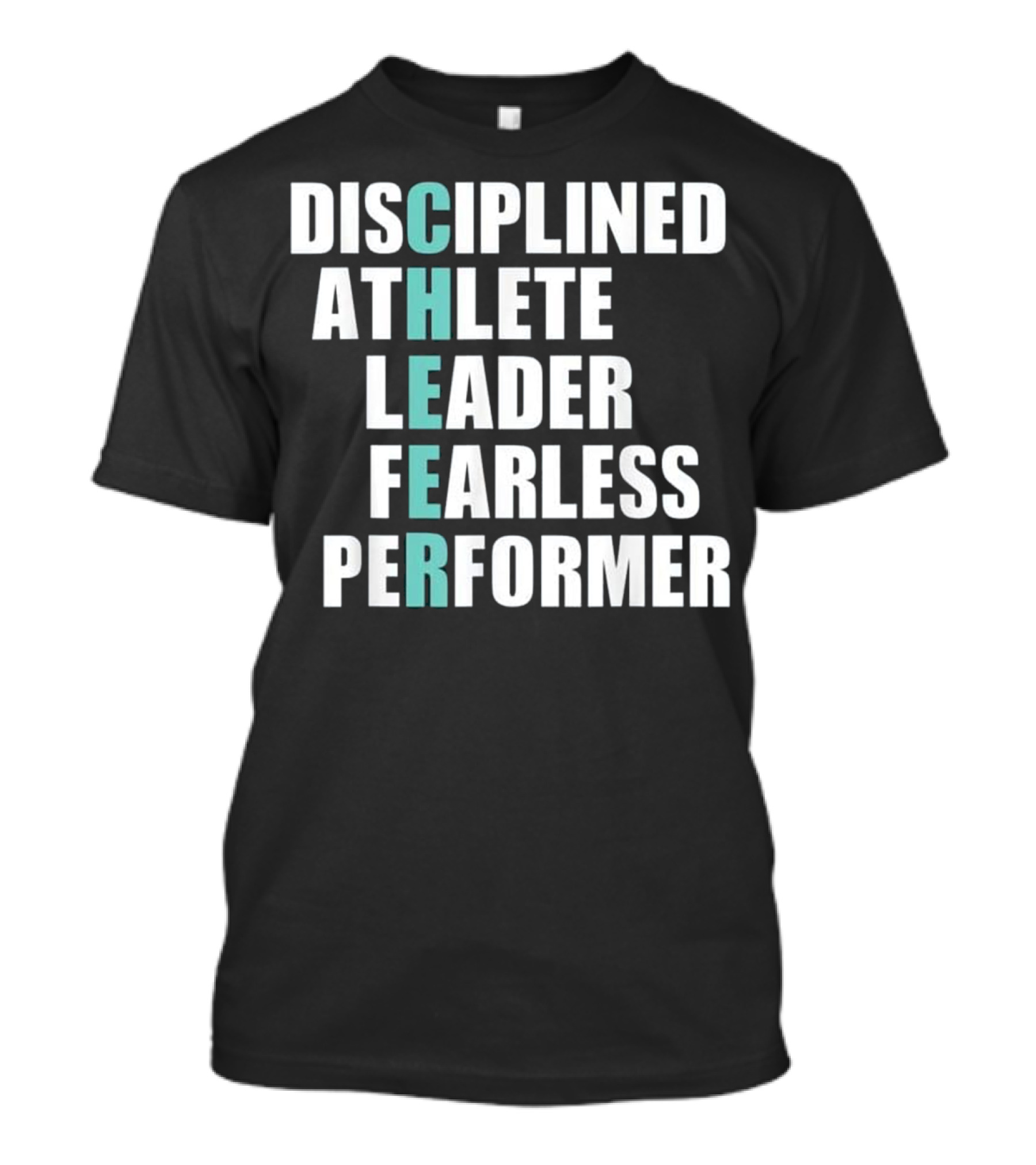Disciplined Athlete Leader Fearless Performer Cheerleading Cute Cheer Cheerl T-Shirt