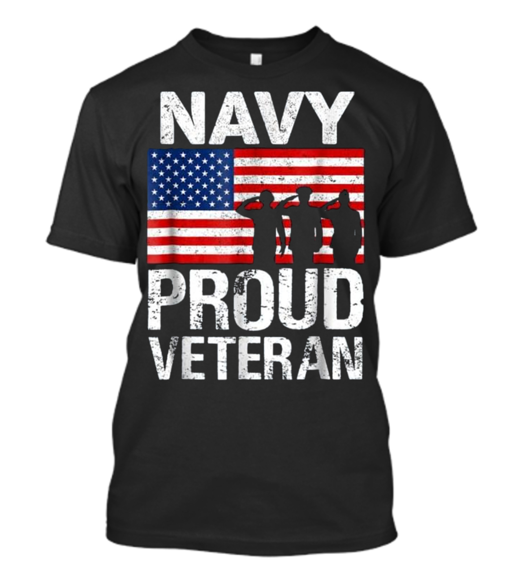 NAVY Proud Veteran American Flag T-Shirt