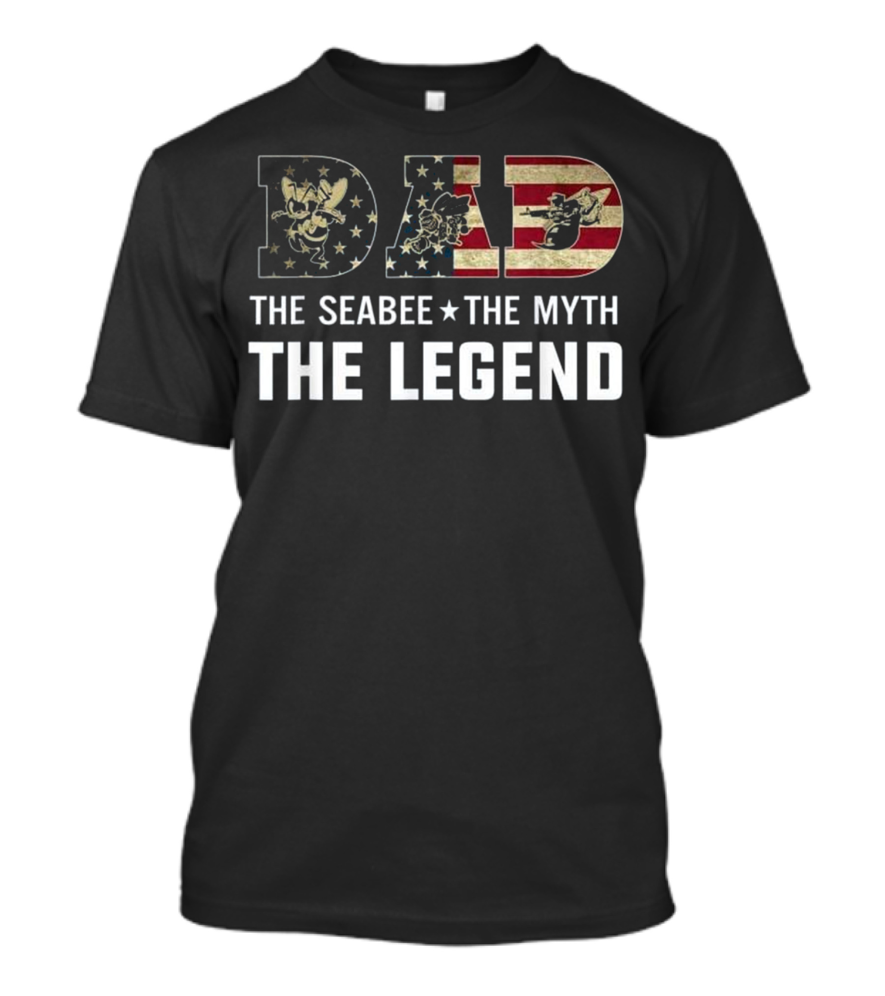 Dad The Seabee The Myth The Legend Patriotic T-Shirt