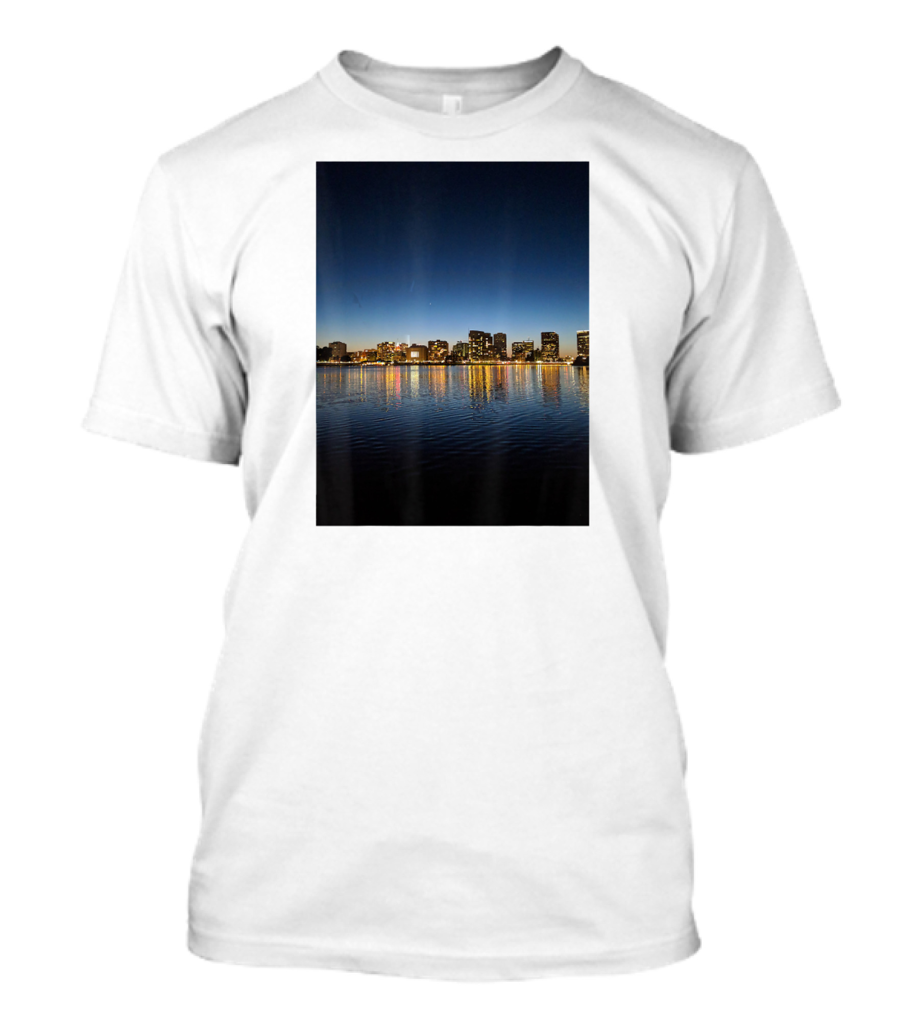 Oakland California Skyline Reflections At Dusk T-Shirt