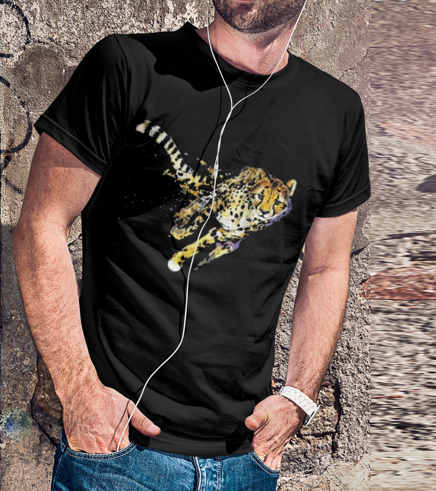 Cheetah T Cool Running Cheeta Artful Motion T-Shirt