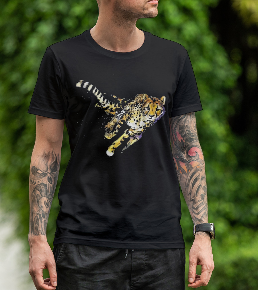 Cheetah T Cool Running Cheeta Artful Motion T-Shirt