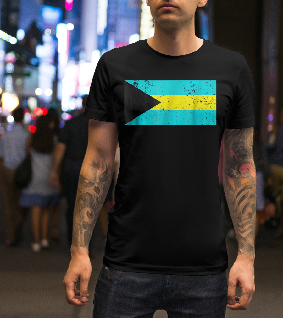 Bahamas Flag Retro T-Shirt