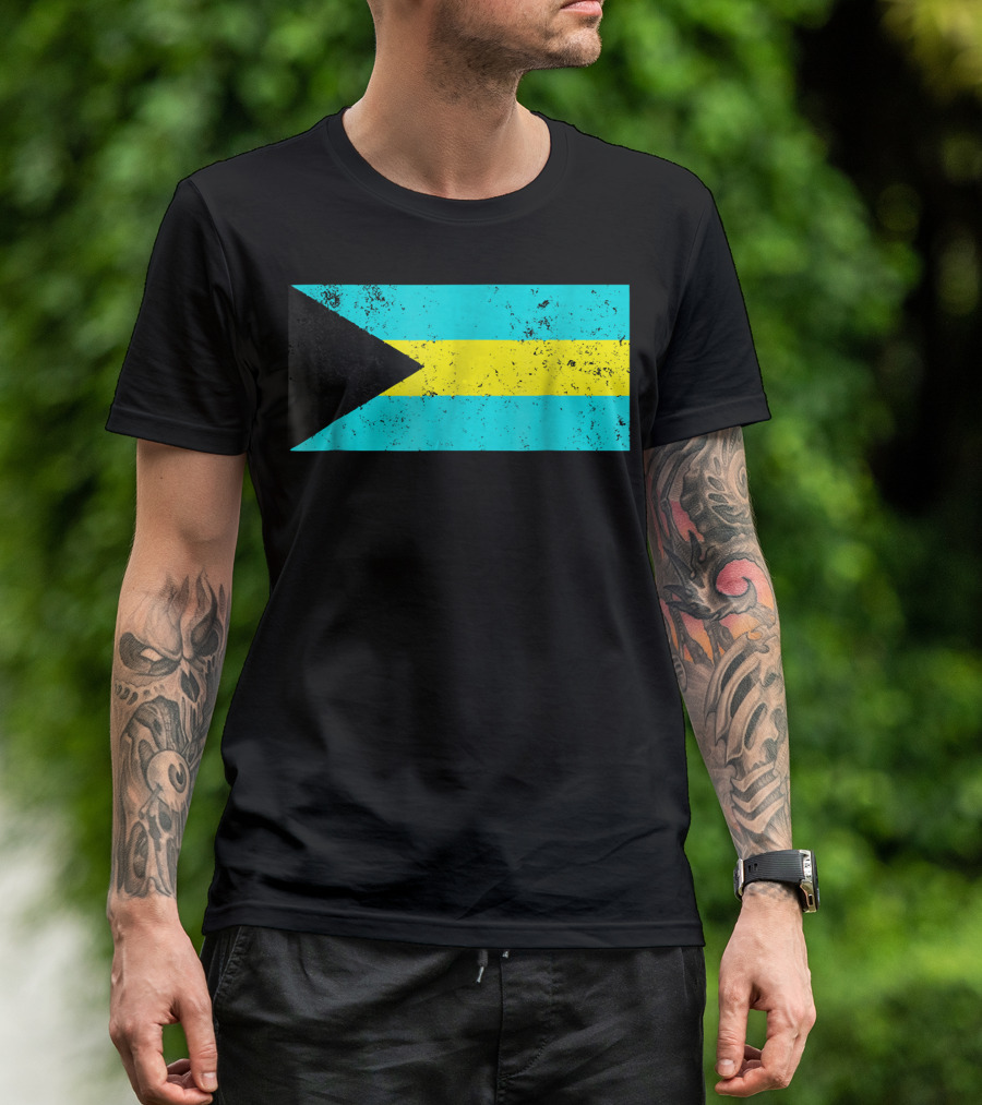 Bahamas Flag Retro T-Shirt
