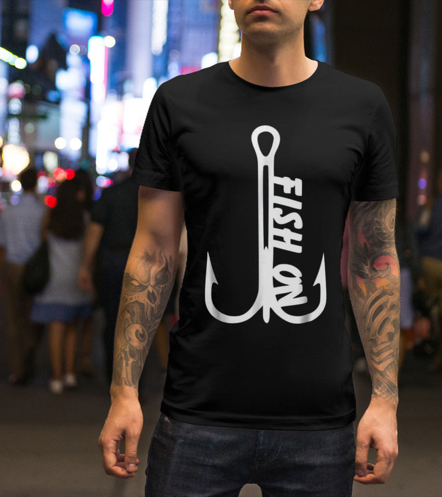 Fish On Hook Bass Fishing T-Shirt