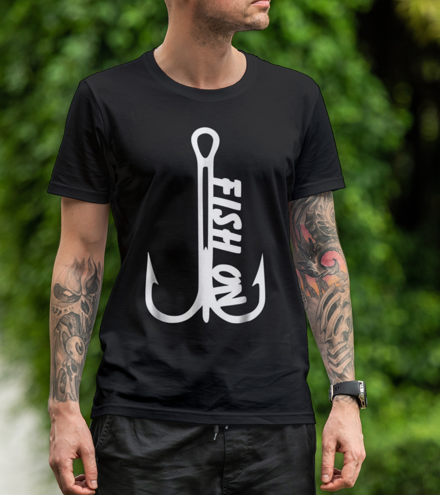 Fish On Hook Bass Fishing T-Shirt
