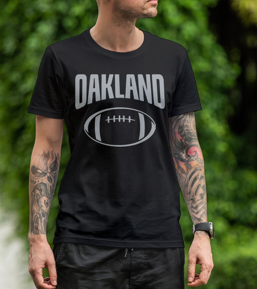 Oakland Football Game Time Sports Fan Enthusiast T-Shirt