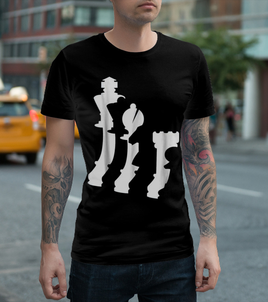 Chess Pieces Chess Player and Lover Graph Pieces T-Shirt