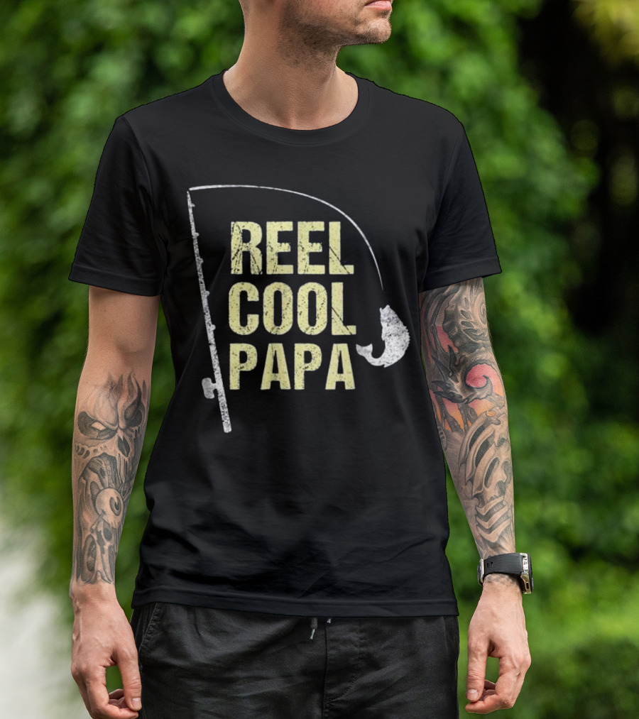 Reel Cool Papa Fishing Fisherman T-Shirt