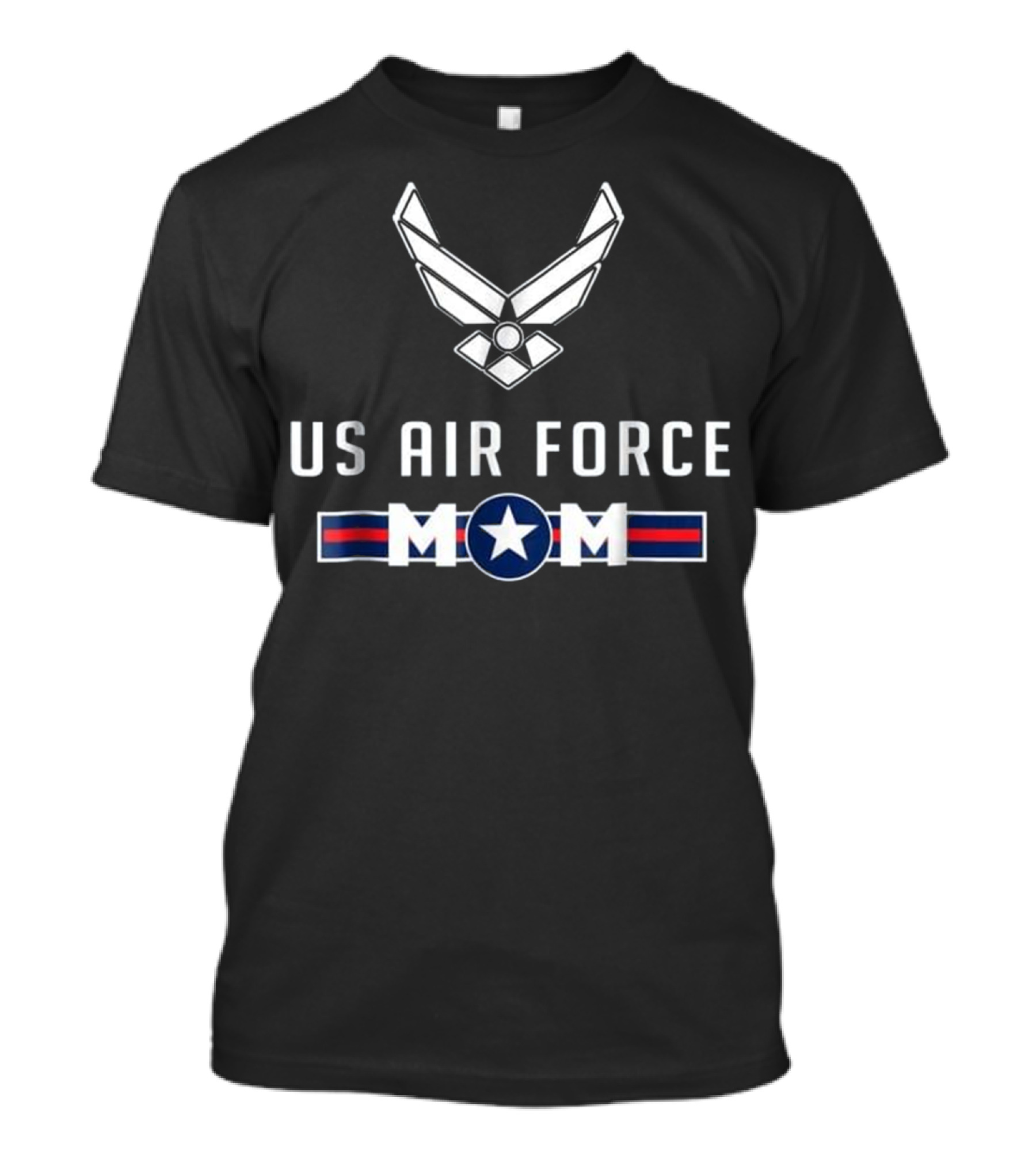 US Air Force Mom Military Pride With Winged Emblem T-Shirt