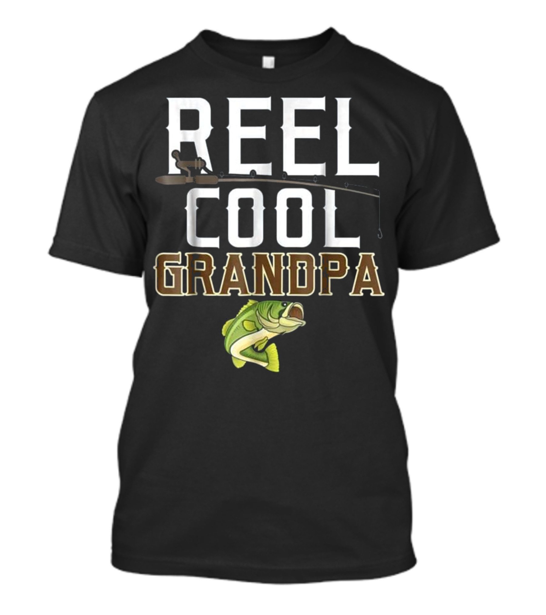 Reel Cool Grandpa Fishing Funny Dad T-Shirt