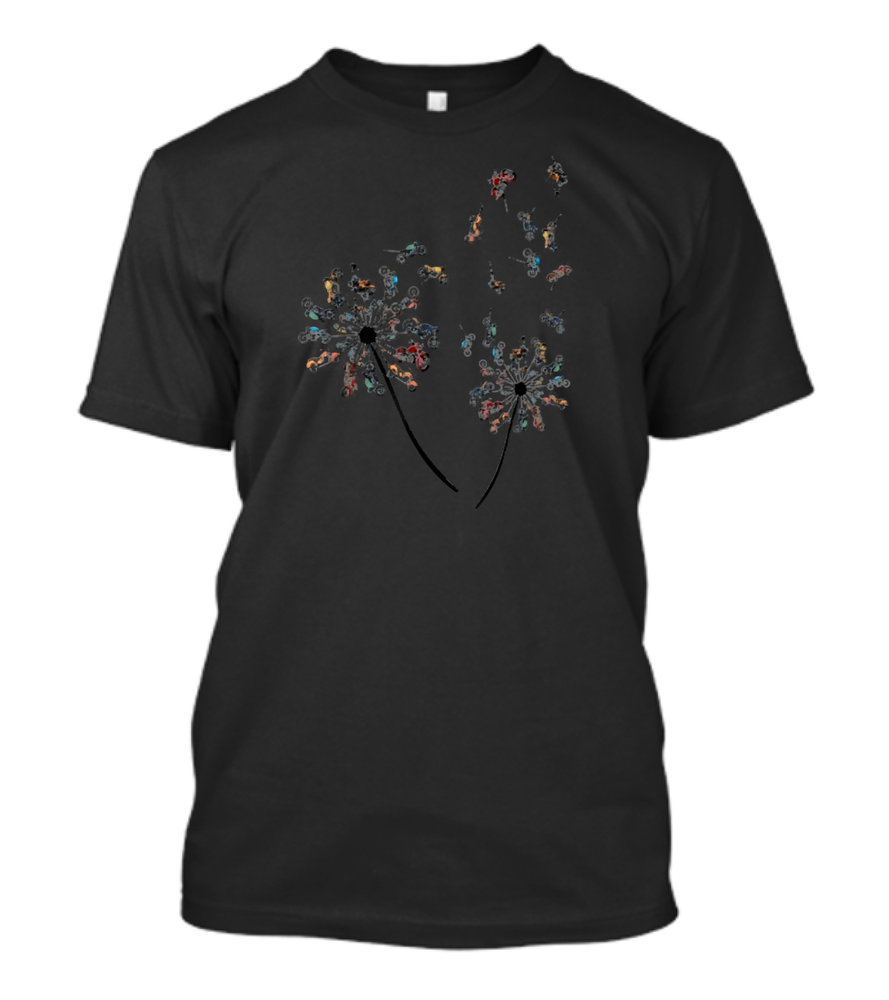 Dandelion Made Of Colorful Motorcycles In Dandeli T-Shirt