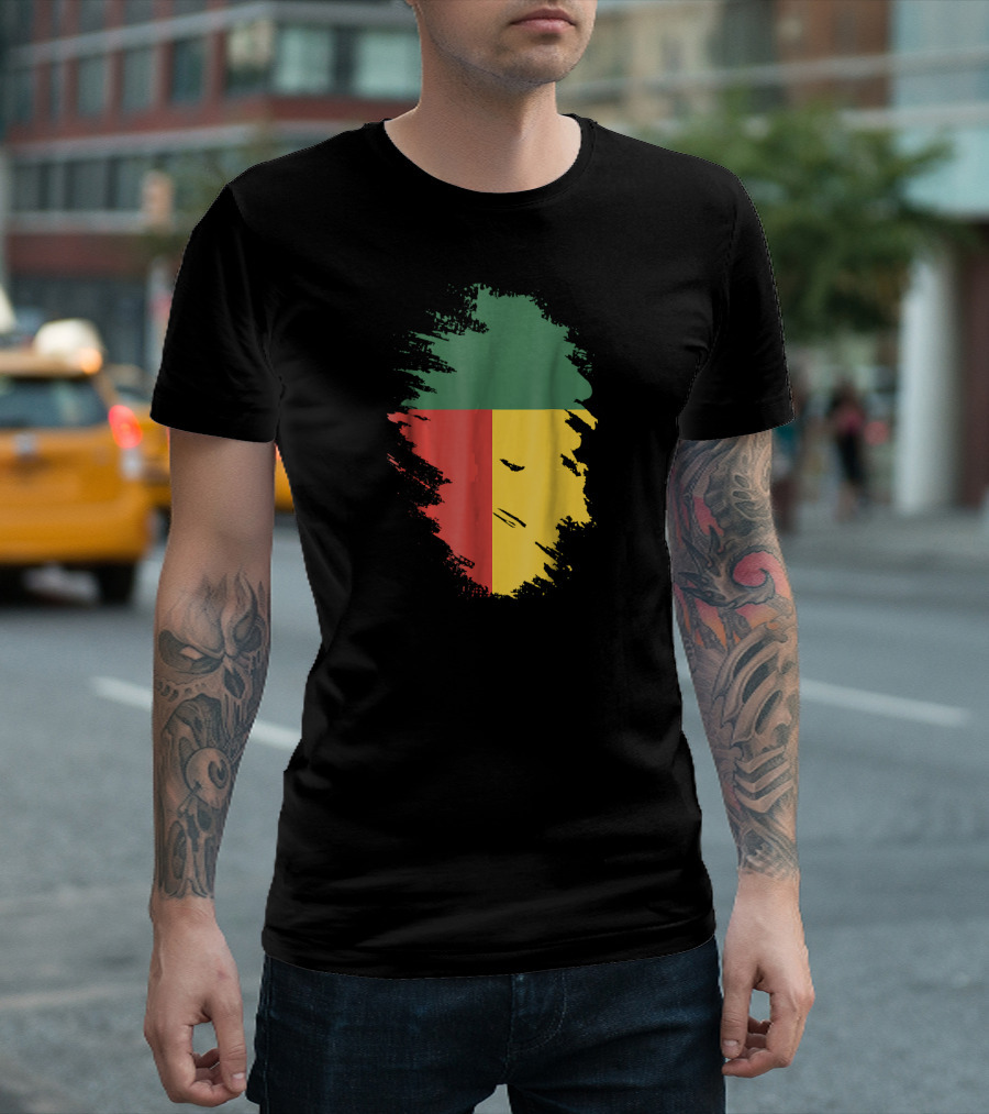 Flag of Benin Brush Stroke T-Shirt