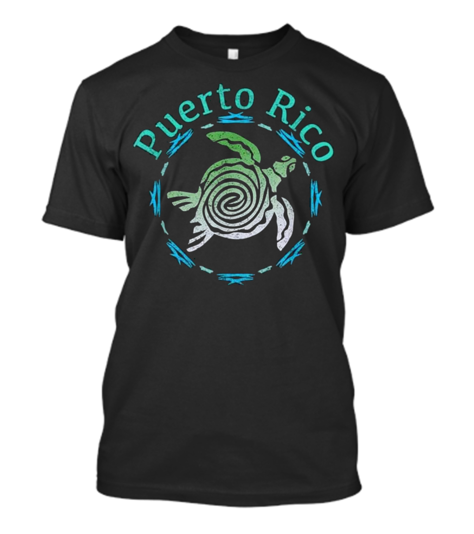 Puerto Rico Tribal Turtle Vintage T-Shirt