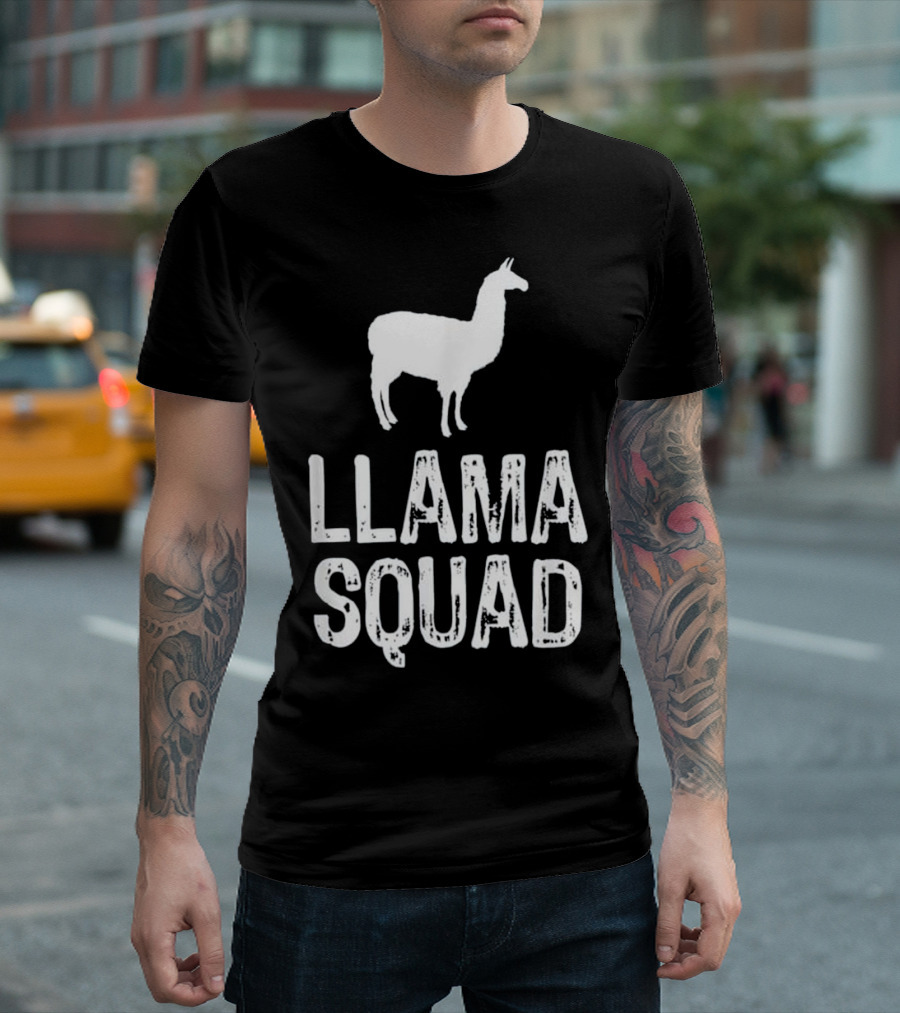 Llama Squad Cute Llama Lover Fun T-Shirt