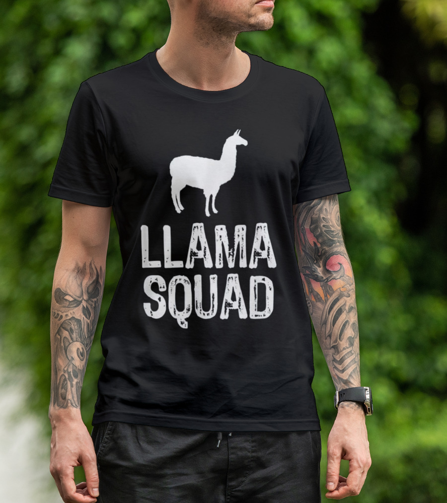 Llama Squad Cute Llama Lover Fun T-Shirt