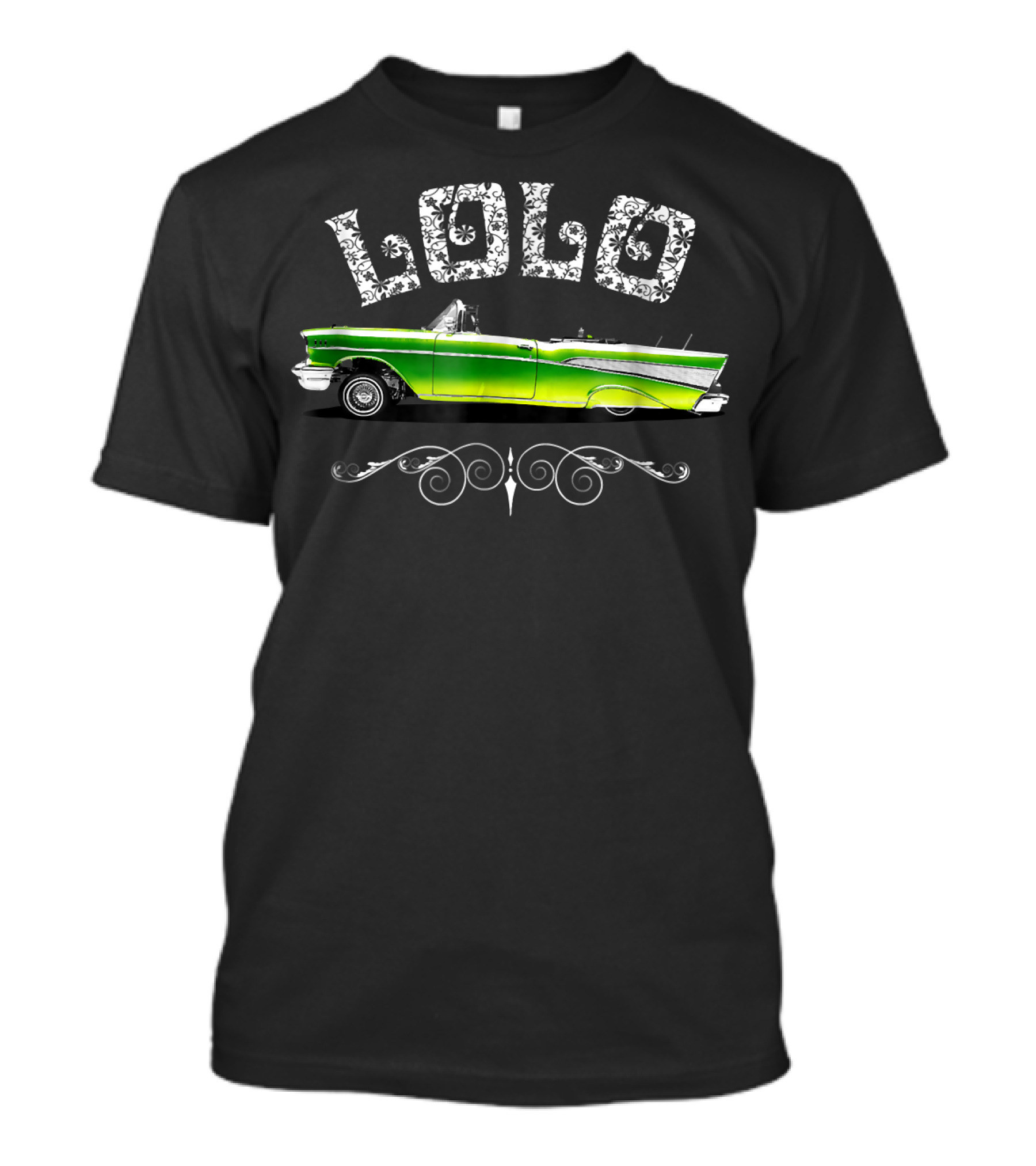 LoLo Green Low Rider Car Design For MenWomenKids T-Shirt