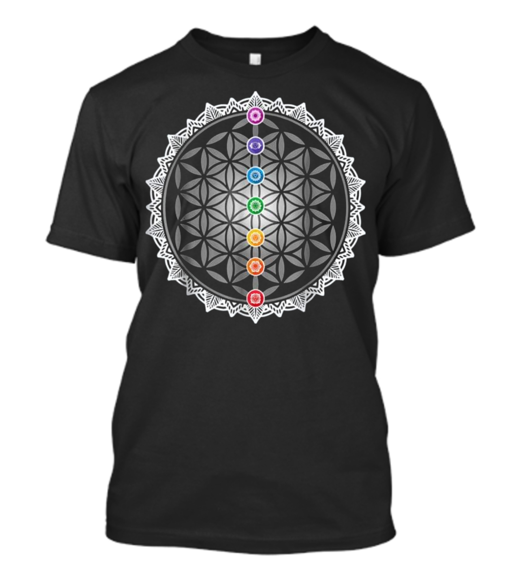 Flower Of Life Chakra Alignment Yoga Meditation T-Shirt