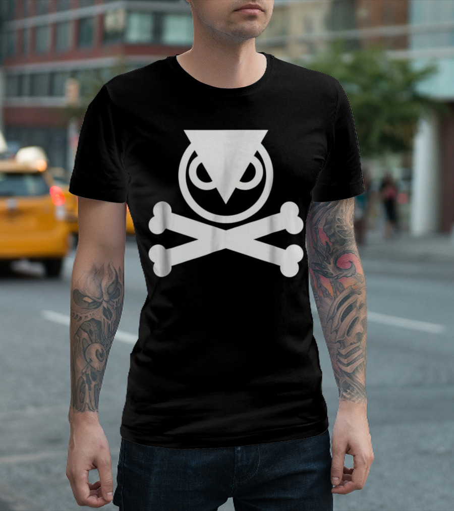 Illuminati Owl Skull Crossbones Pyramid T-Shirt
