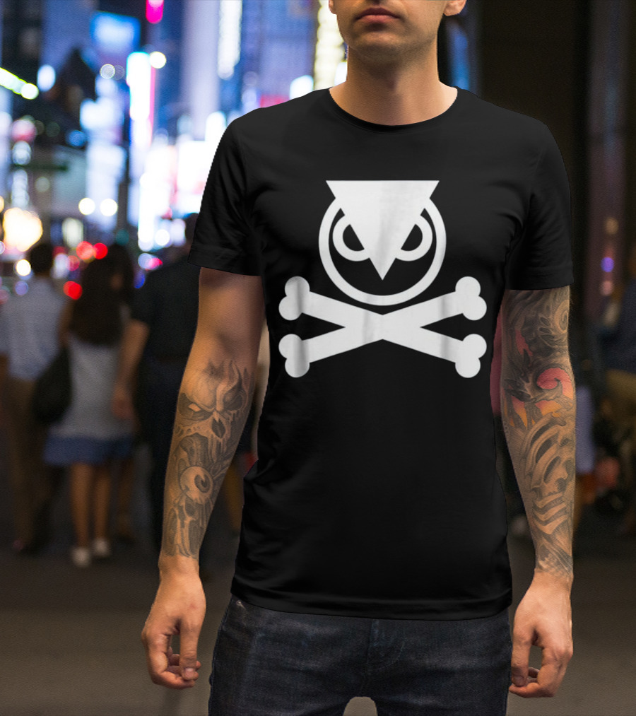 Illuminati Owl Skull Crossbones Pyramid T-Shirt