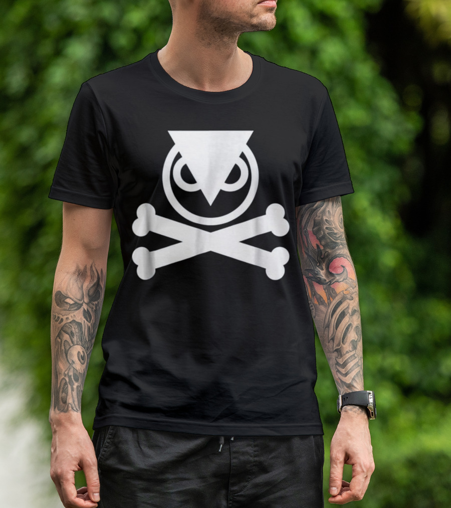 Illuminati Owl Skull Crossbones Pyramid T-Shirt
