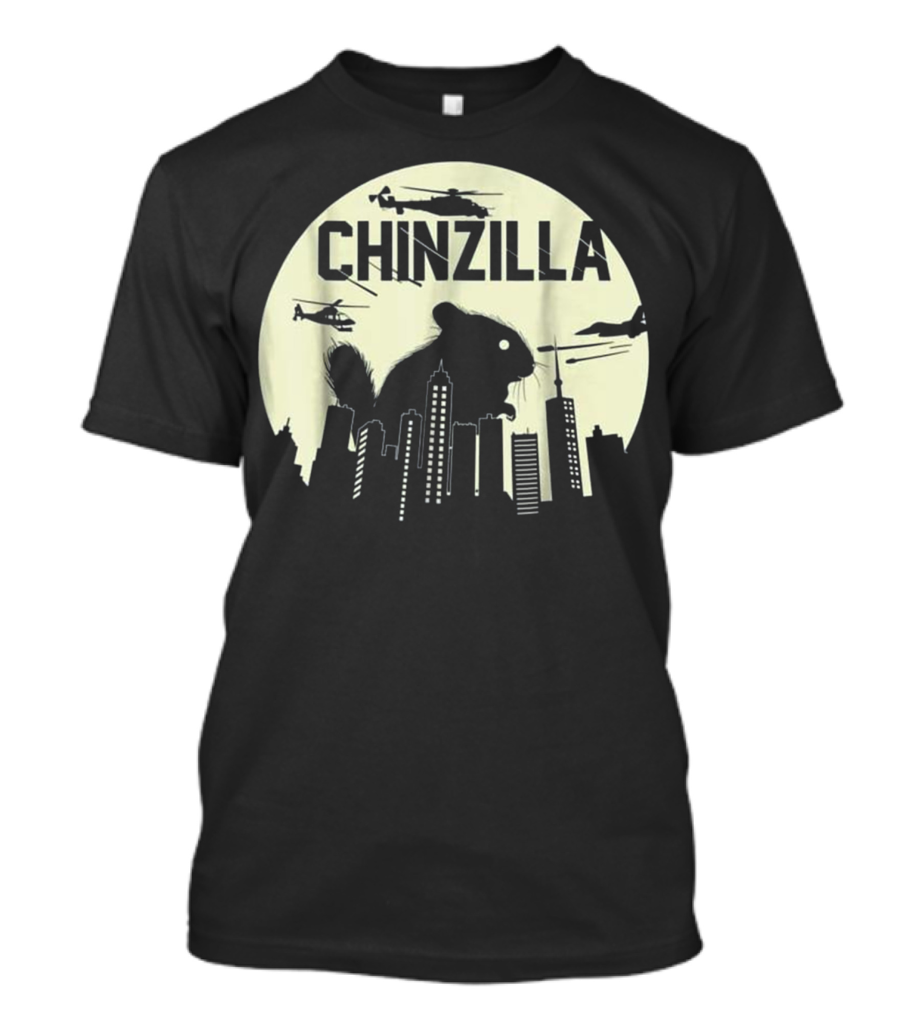 Chinzilla Chinchilla Rampage City Helicopters T-Shirt