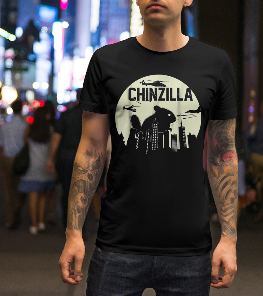 Chinzilla Chinchilla Rampage City Helicopters T-Shirt