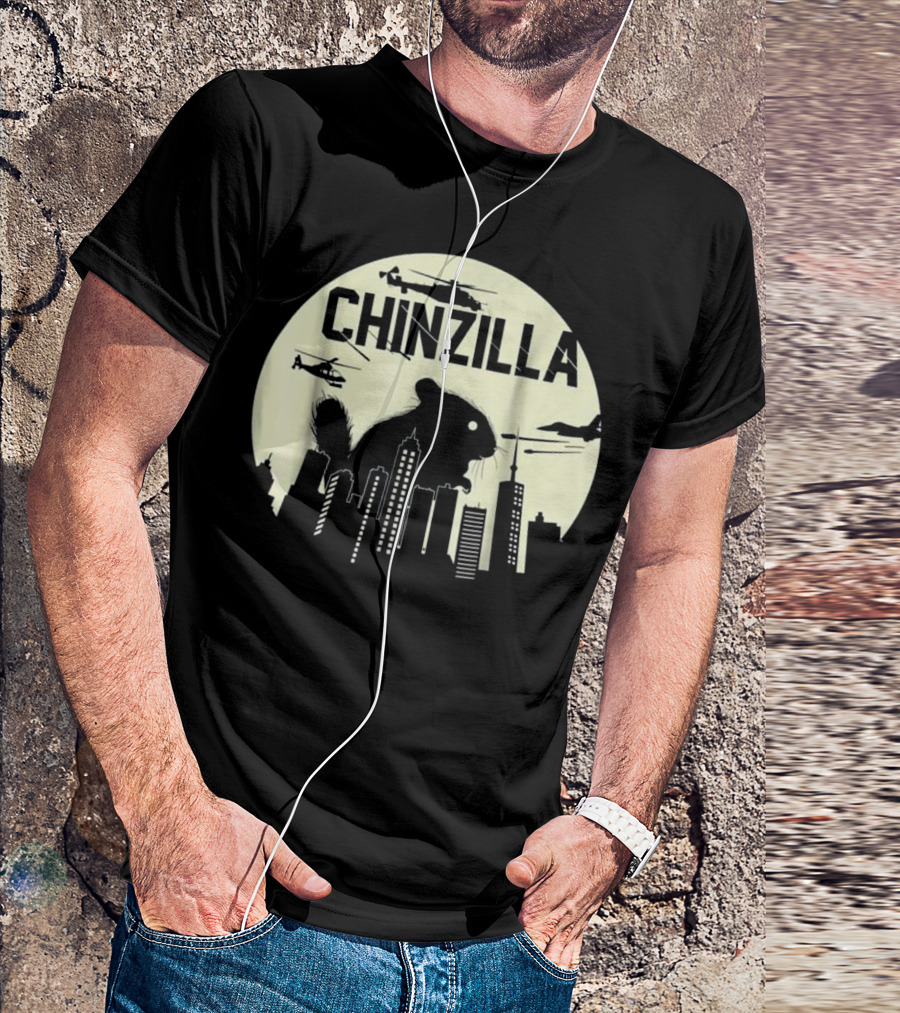 Chinzilla Chinchilla Rampage City Helicopters T-Shirt