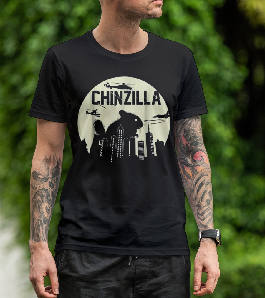 Chinzilla Chinchilla Rampage City Helicopters T-Shirt