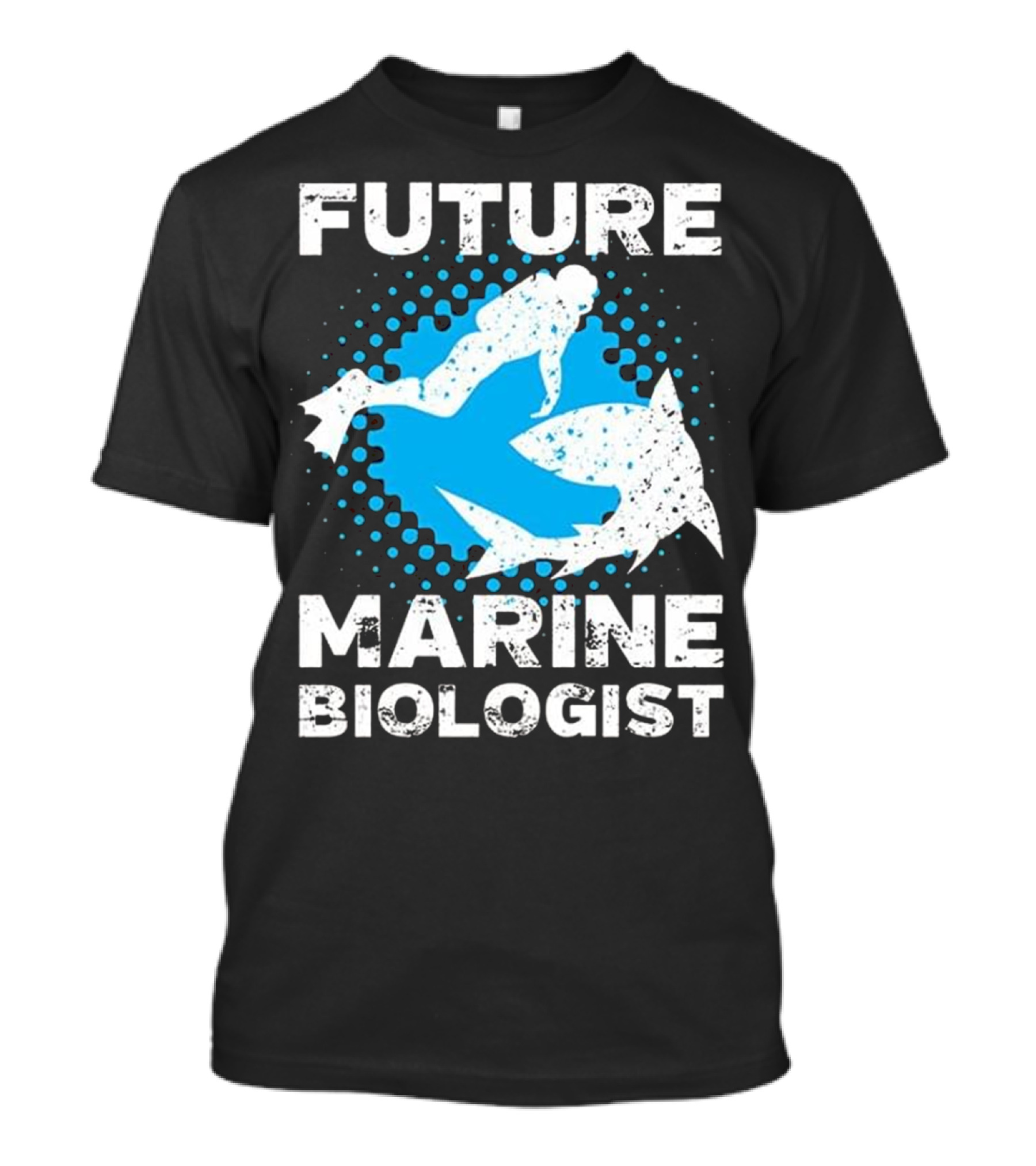 Future Marine Biologist Diver With Shark Ocean Sea T-Shirt