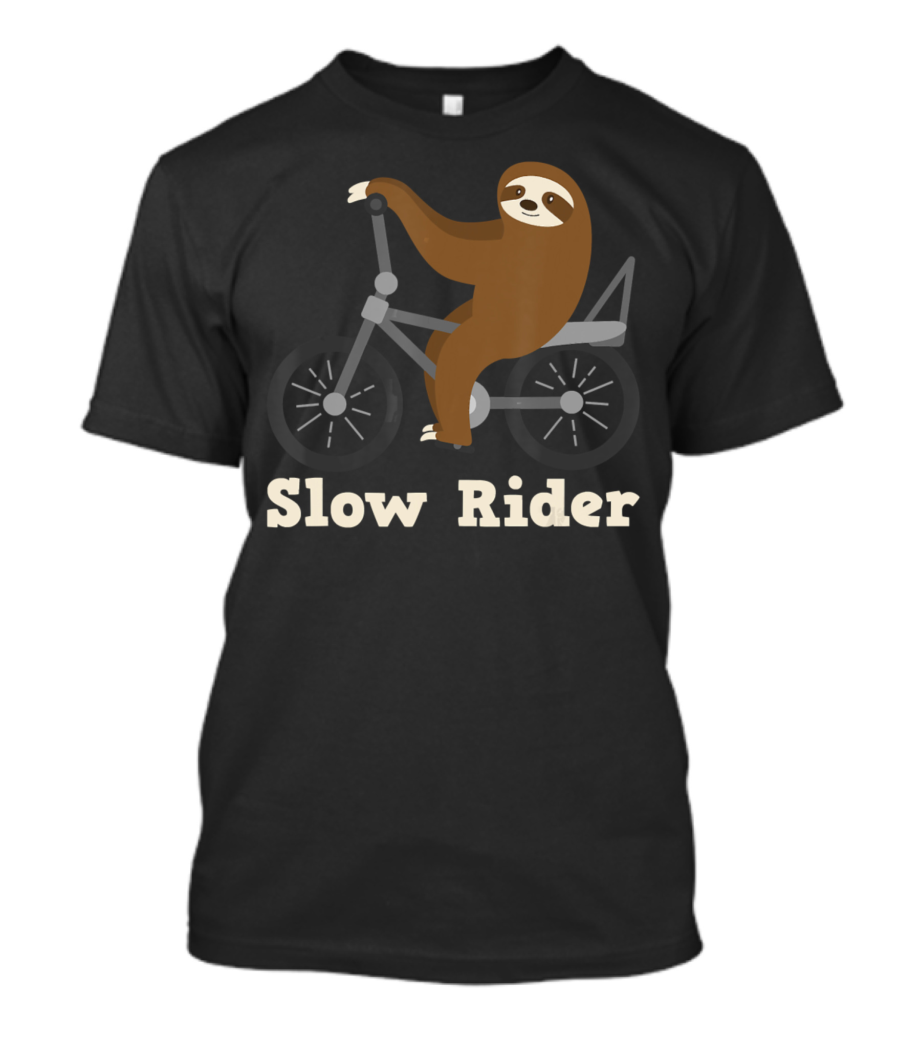Slow Rider Sloth On Bicycle Riding Adventure T-Shirt