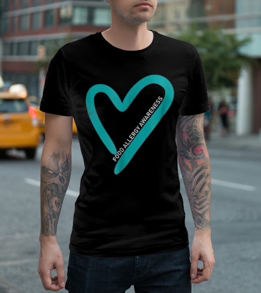 Food Allergy Awareness Heart T-Shirt