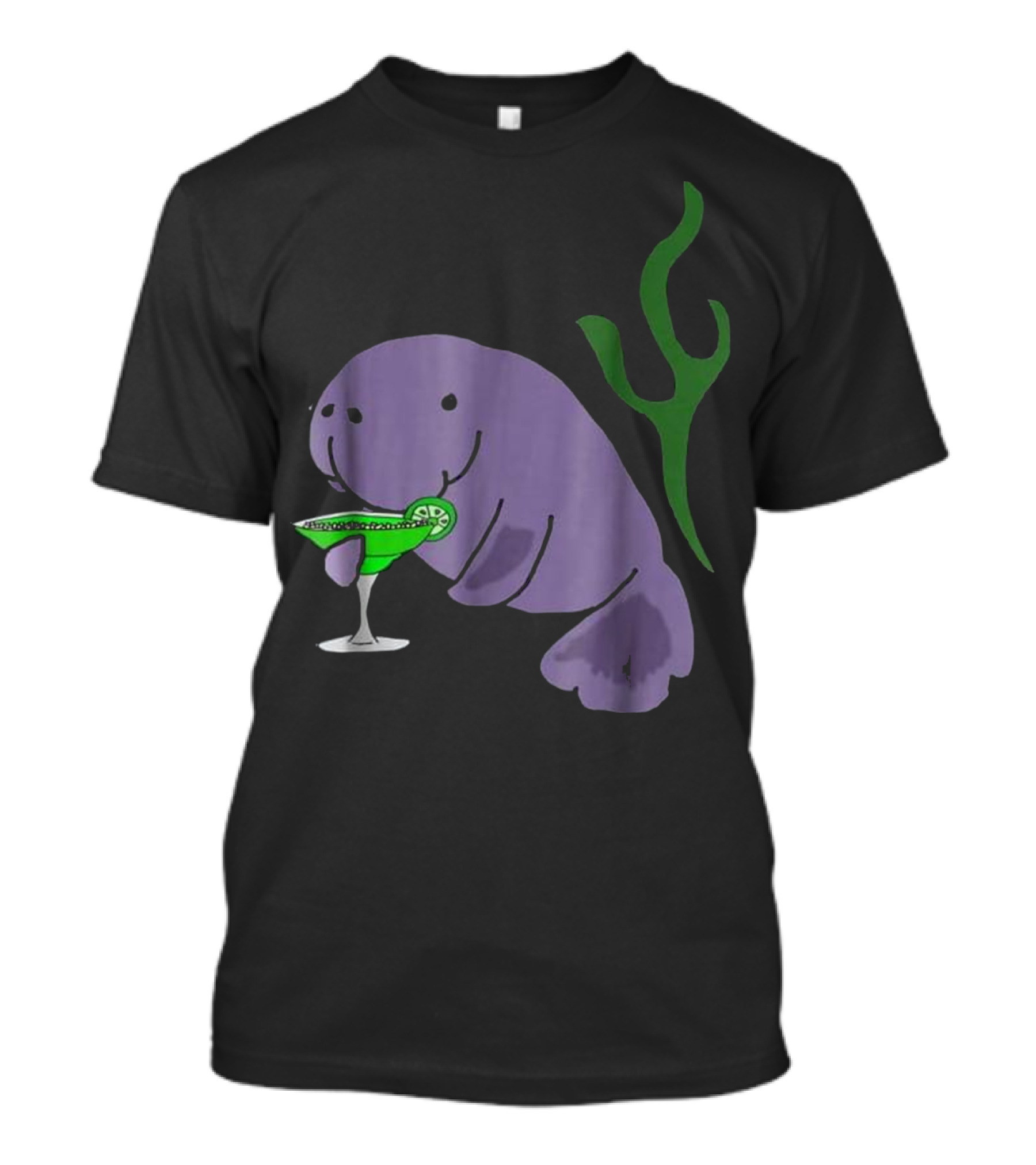 SmileteesDrink Funny Manatee Drinking Margarita T-Shirt