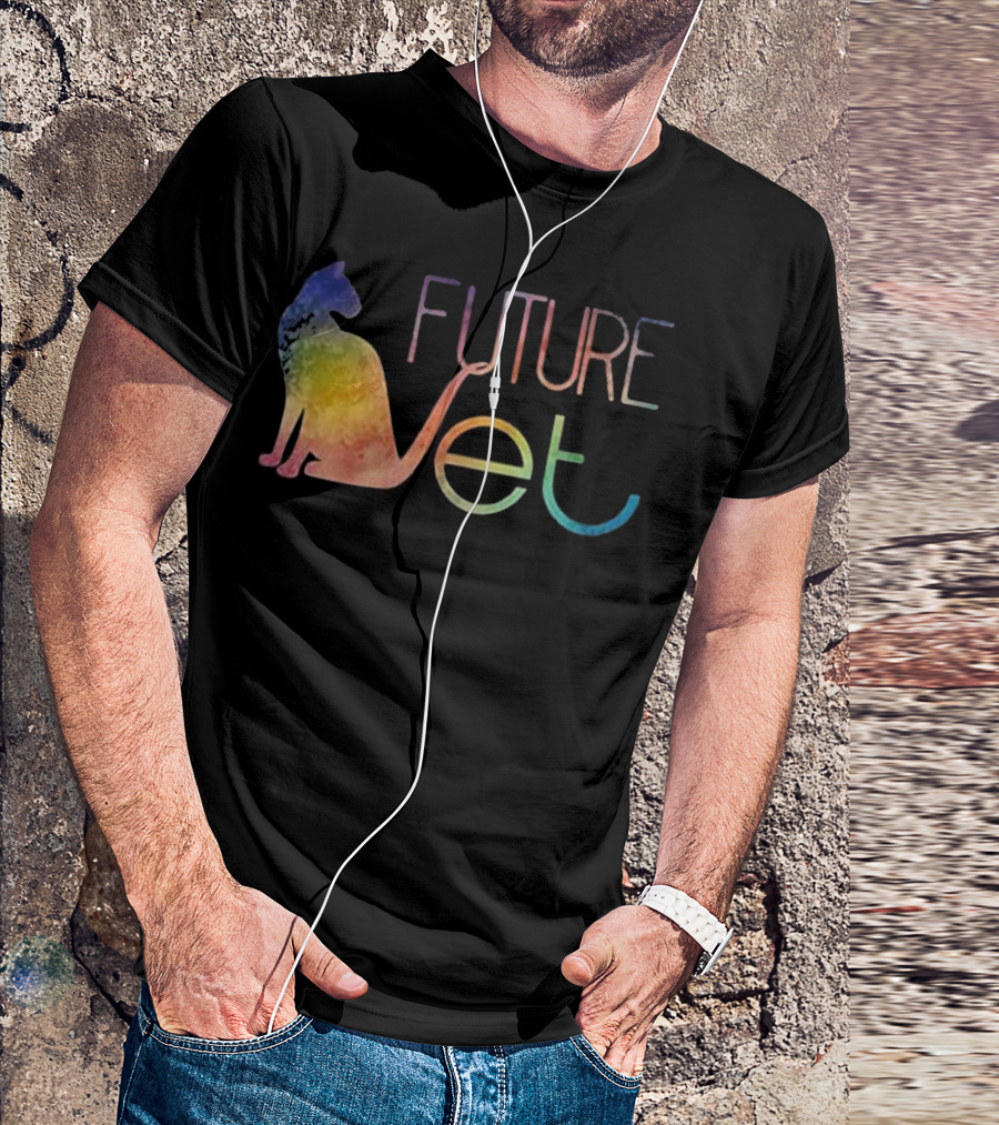 Future Vet Rainbow Cat T-Shirt