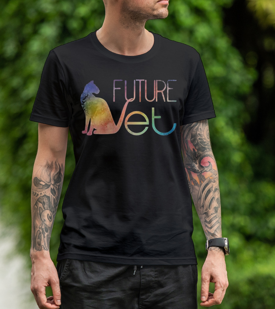 Future Vet Rainbow Cat T-Shirt