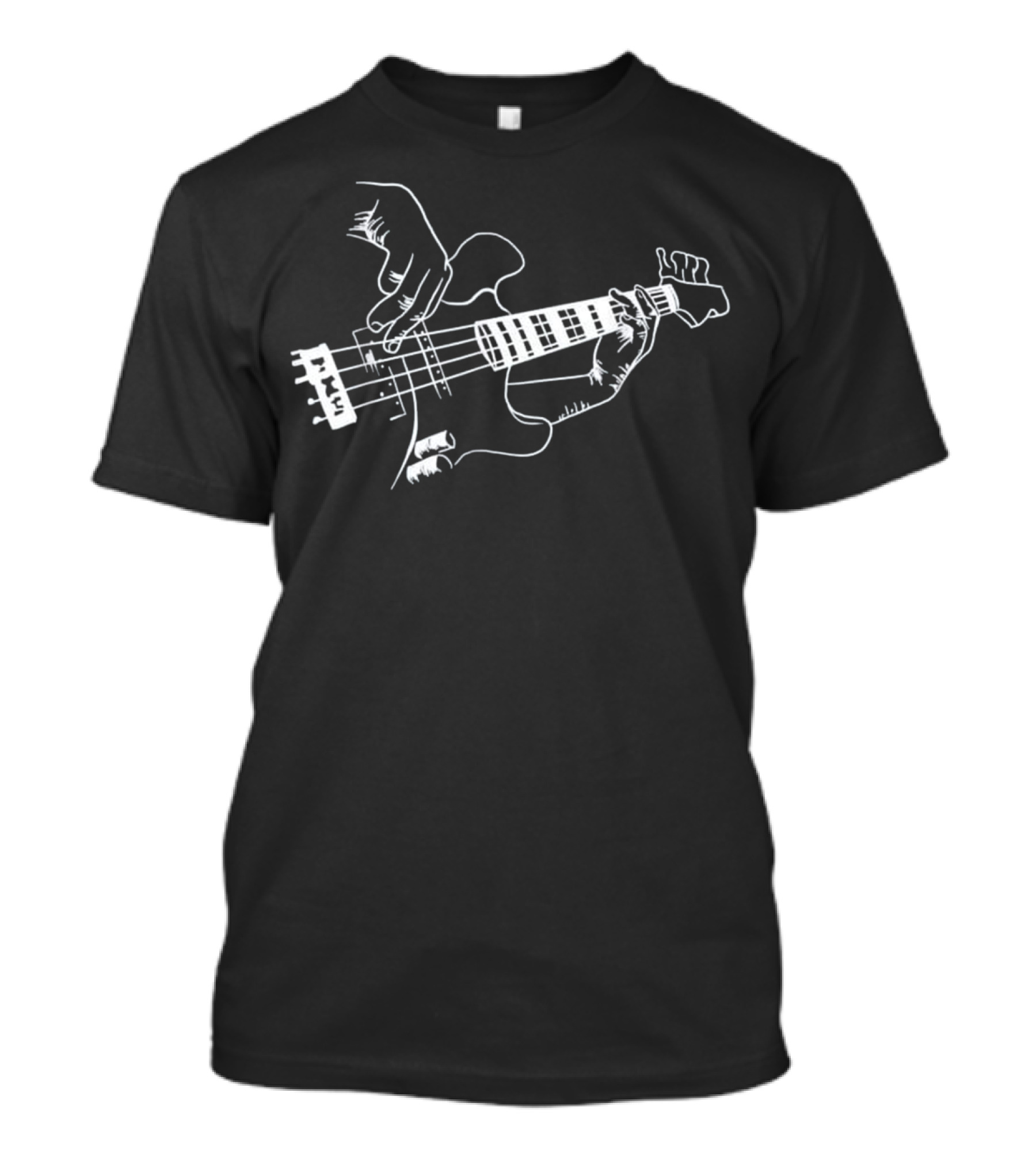 Bass Guitar Player Music Guitarist Hands Playing Instrument T-Shirt
