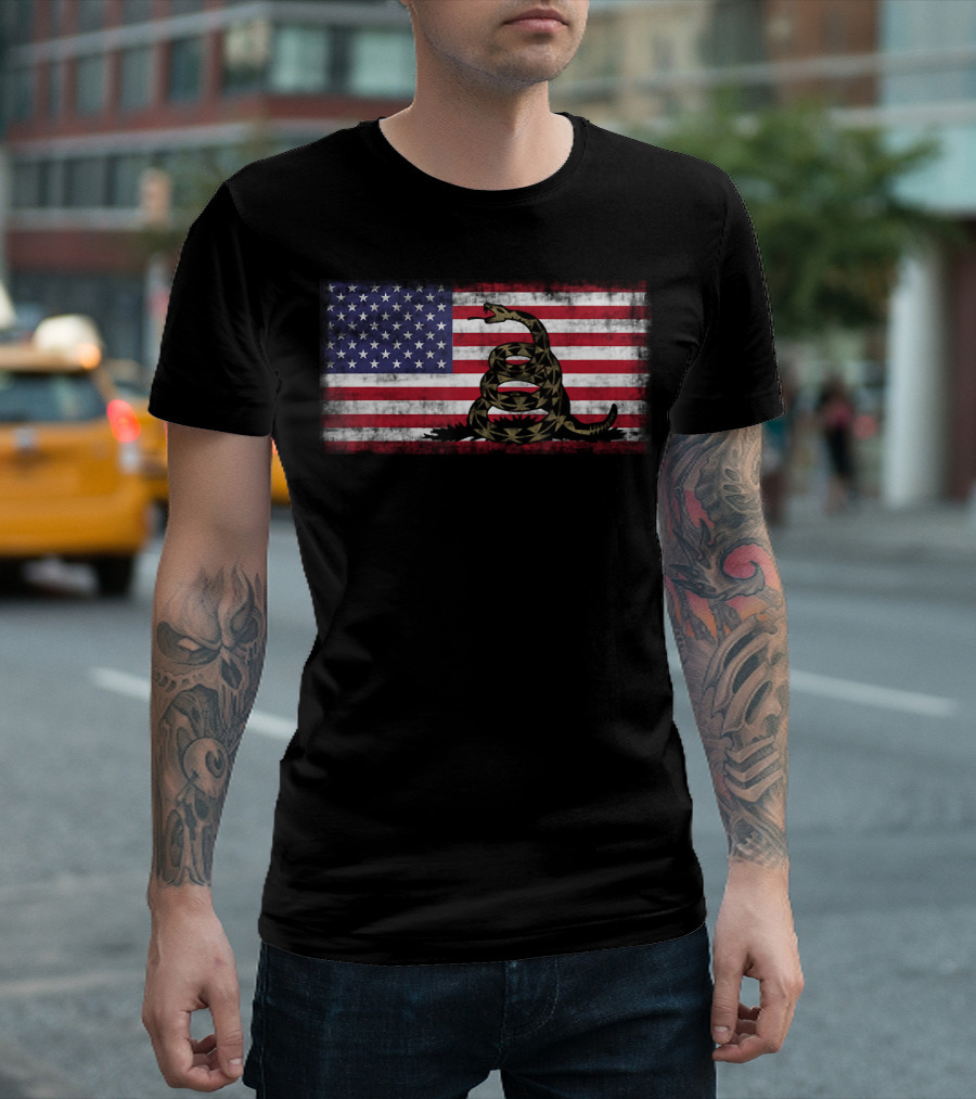 American Flag Gadsden Snake United States Pride T-Shirt