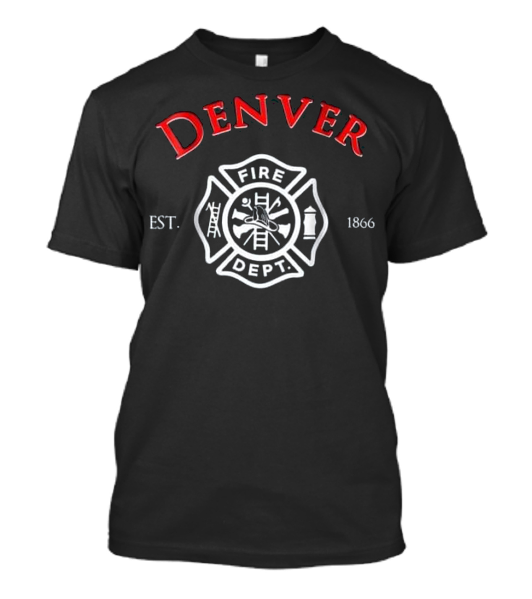 Denver Fire Dept Est. 1866 Rescue Firefight Colorado T-Shirt